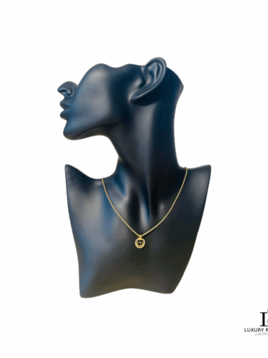 CHRISTIAN DIOR 'CD' Round Top Necklace
