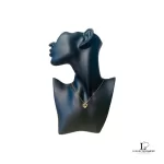 Pre-loved Christian Dior CD heart pendant gold-tone necklace, front view – secondhand designer, NZ