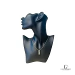 Pre-loved Christian Dior Dior nameplate silver-tone necklace, front view – secondhand designer, NZ