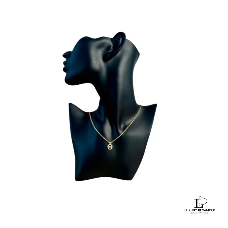 NINA RICCI 'NR' Round Swarovski Necklace