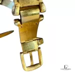 vintage Gucci blue and cream metal dress belt, size 80, view 7