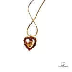 Christian Dior CD heart pendant gold-tone necklace, view 7