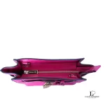 Michael Kors Hamilton Traveller fuchsia pink leather crossbody bag, view 20