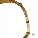 vintage Gucci blue and cream metal dress belt, size 80, view 8