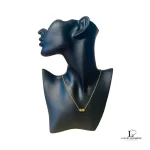 Pre-loved Christian Dior CD cube pendant gold-tone necklace, front view – secondhand designer, NZ