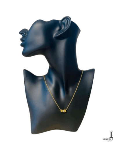 CHRISTIAN DIOR 'CD' Cube Necklace
