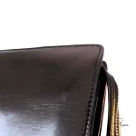 Balenciaga tri-colour black, cream and tan leather clutch bag organiser, view 10