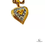 Mario Valentino gold-tone heart Swarovski necklace, view 7