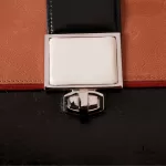 Balenciaga tri-colour black, cream and tan leather clutch bag organiser, view 16