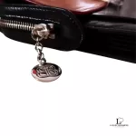 Balenciaga tri-colour black, cream and tan leather clutch bag organiser, view 8