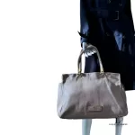Marc by Marc Jacobs taupe large leather career bag, view 34