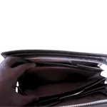 Balenciaga tri-colour black, cream and tan leather clutch bag organiser, view 19