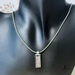 Christian Dior Dior nameplate silver-tone necklace, view 8