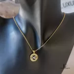 Nina Ricci NR round gold-tone Swarovski necklace, view 7