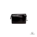 Balenciaga tri-colour black, cream and tan leather clutch bag organiser, view 2