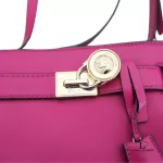 Michael Kors Hamilton Traveller fuchsia pink leather crossbody bag, view 16