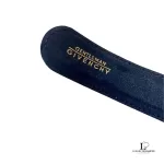 Givenchy men's black leather belt with gold-tone buckle, size 115, view 17