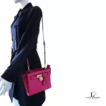 Michael Kors Hamilton Traveller fuchsia pink leather crossbody bag, view 26