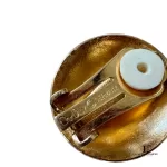 Christian Dior chunky patterned gold-tone clip-on earrings, view 4