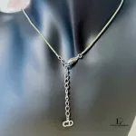 Christian Dior Dior nameplate silver-tone necklace, view 9