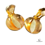 Christian Dior chunky patterned gold-tone clip-on earrings, view 5