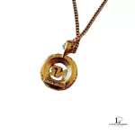 Nina Ricci NR round gold-tone Swarovski necklace, view 4