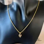 Nina Ricci NR teardrop gold-tone Swarovski necklace, view 8