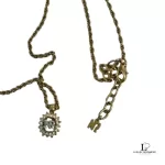 Nina Ricci NR round gold-tone Swarovski necklace, view 3