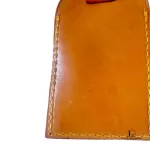 Louis Vuitton Vachetta leather luggage tag with gold-tone hardware, view 7