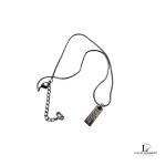 Christian Dior Dior nameplate silver-tone necklace, view 2