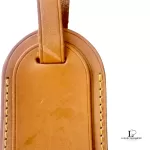 Louis Vuitton Vachetta leather luggage tag with gold-tone hardware, view 7