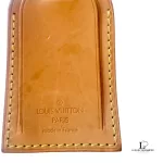 Louis Vuitton Vachetta leather luggage tag with gold-tone hardware, view 8