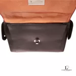 Balenciaga tri-colour black, cream and tan leather clutch bag organiser, view 17