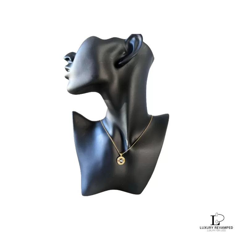 NINA RICCI 'NR' Round Swarovski Necklace