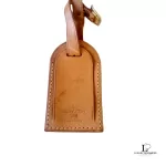 Louis Vuitton Vachetta leather luggage tag with gold-tone hardware, view 2
