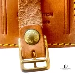 Louis Vuitton Vachetta leather luggage tag with gold-tone hardware, view 10