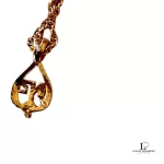 Nina Ricci NR teardrop gold-tone Swarovski necklace, view 6