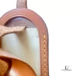 Louis Vuitton Vachetta leather luggage tag with gold-tone hardware, view 2
