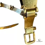 vintage Gucci blue and cream metal dress belt, size 80, view 6