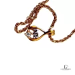 Nina Ricci NR teardrop gold-tone Swarovski necklace, view 7