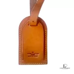 Louis Vuitton Vachetta leather luggage tag with gold-tone hardware, view 3