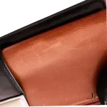 Balenciaga tri-colour black, cream and tan leather clutch bag organiser, view 15