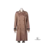 Pre-loved Alexander Wang brown tan cotton double-breasted trench coat, size 2, front view – secondhand designer, NZ