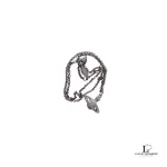 Vivienne Westwood 2D half orb silver necklace, view 3