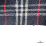 Burberrys of London dark blue Nova Check 100% cashmere scarf, made in England, view 10