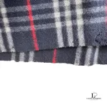 Burberrys of London dark blue Nova Check 100% cashmere scarf, made in England, view 11