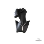 Pre-loved Gucci logo plate double ball chain 925 sterling silver necklace, front view – secondhand designer, NZ