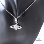 Vivienne Westwood 2D half orb silver necklace, view 16