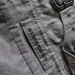 Burberry London grey cotton double-breasted trench coat, size 36, view 14