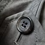 Burberry London grey cotton double-breasted trench coat, size 36, view 15